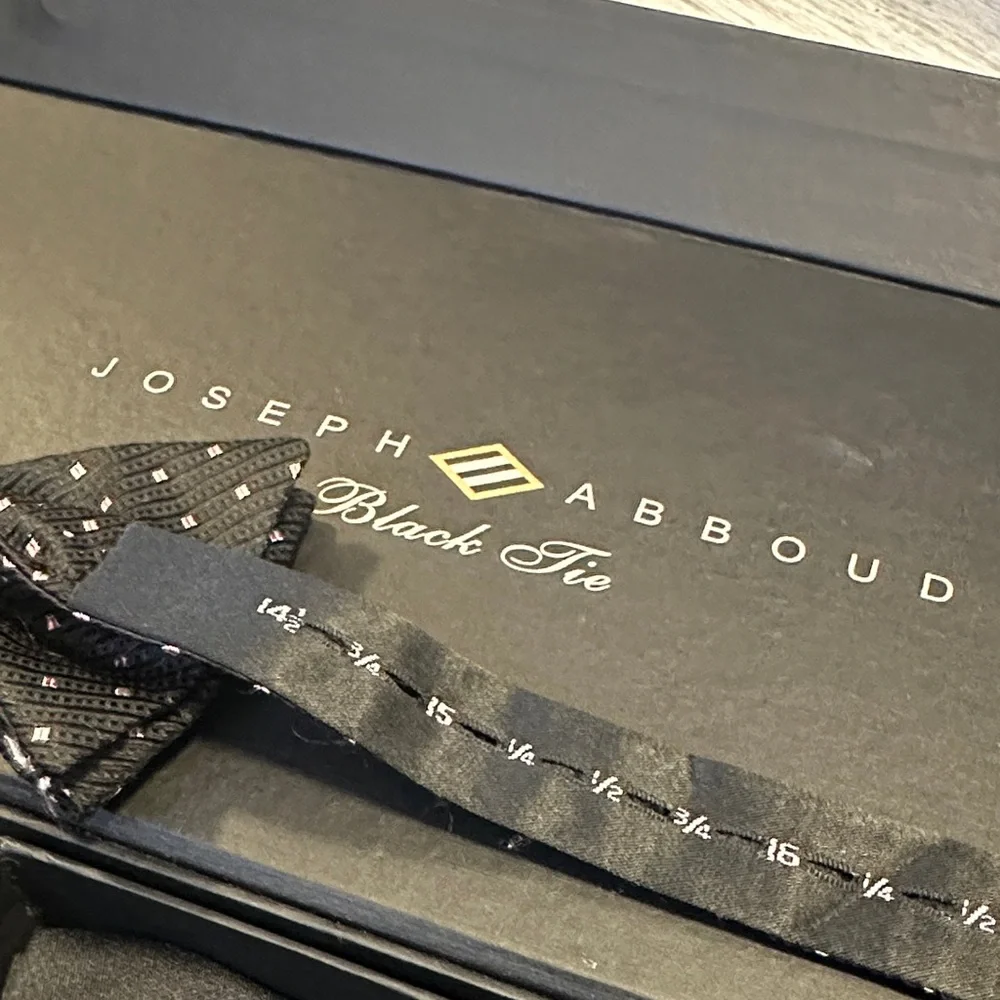 Joseph Abboud Black Tie Bowtie and Cummerbund and Tie Double Set - Picture 2 of 7